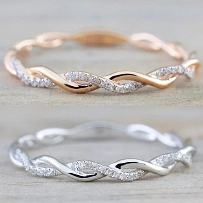 Twisted Band Elegant Ring