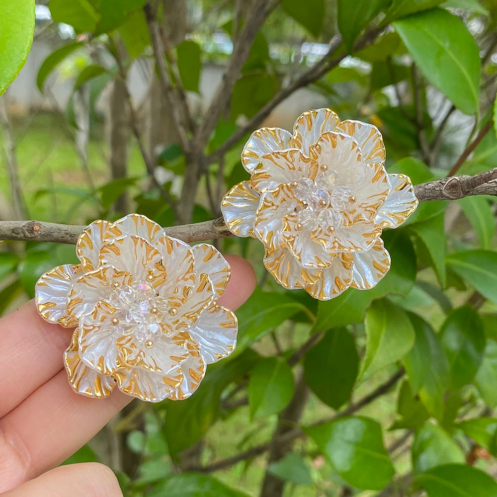 Multicolor Resin Petal Flower Studs