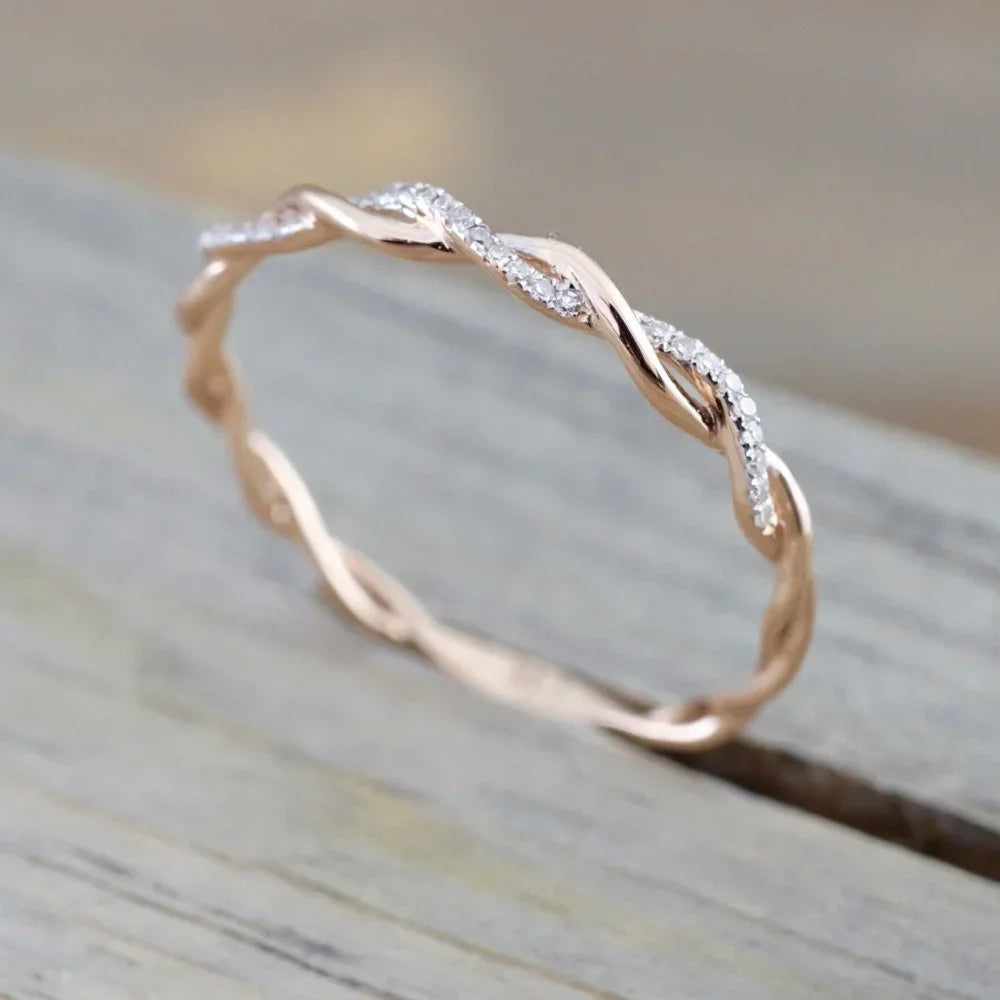 Twisted Band Elegant Ring