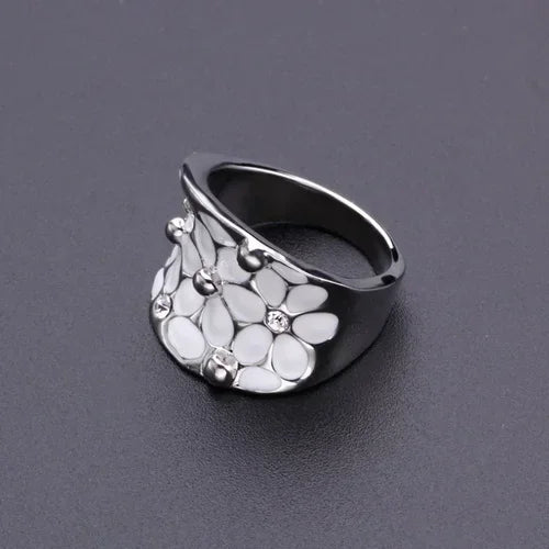 Flower Oil Dripping Women’s Ring