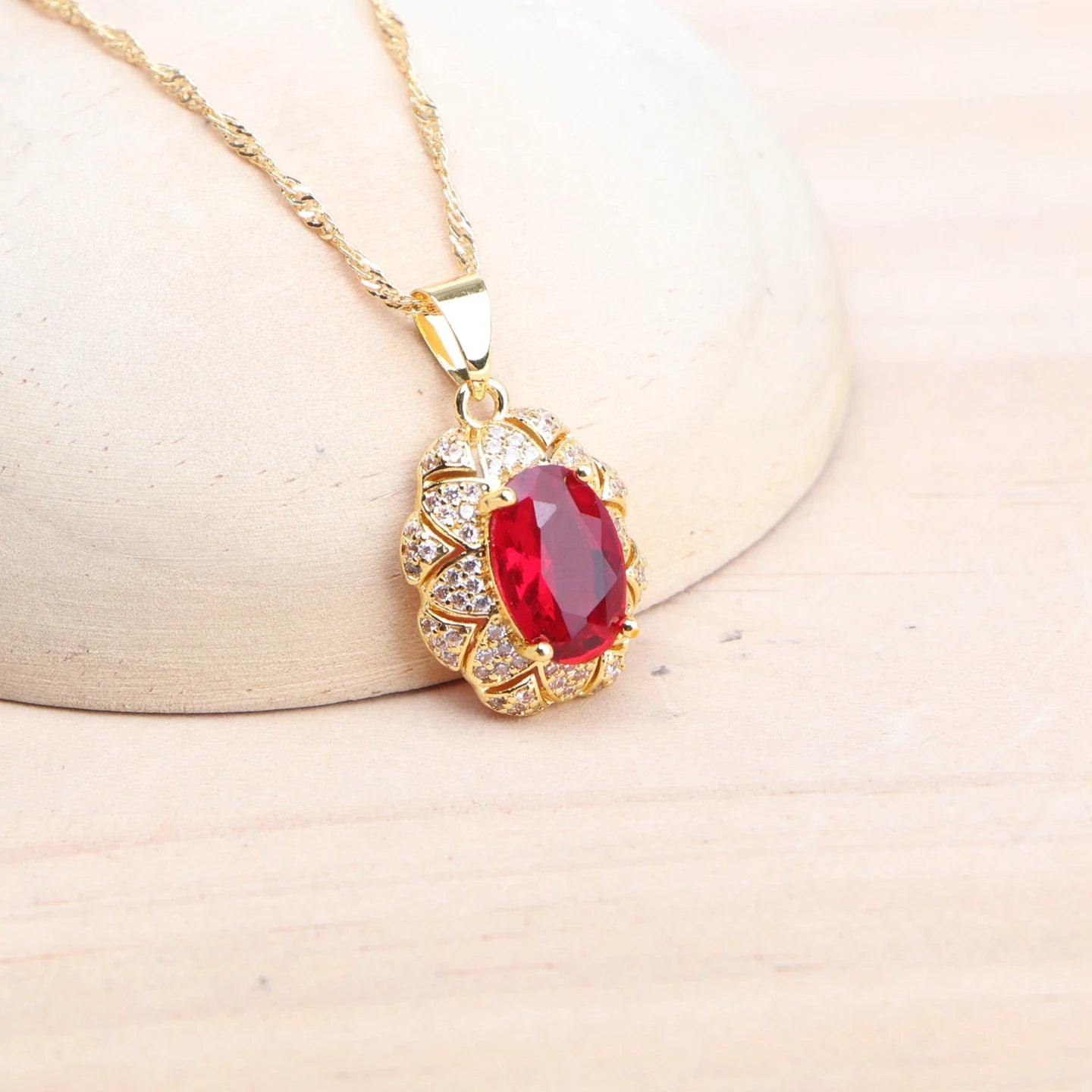 Red Zircon Festive Glam