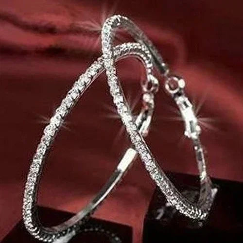 Free Gift-Luxury Crystal Hoop Earrings for Women