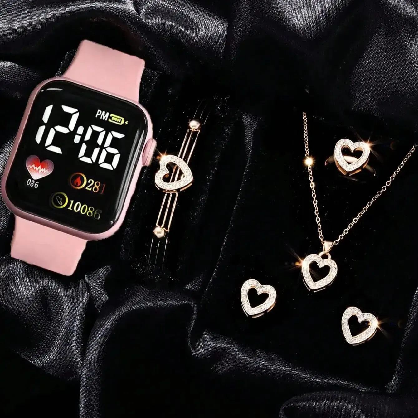 Free Gift - Love Square Digital Watch Butterfly Set