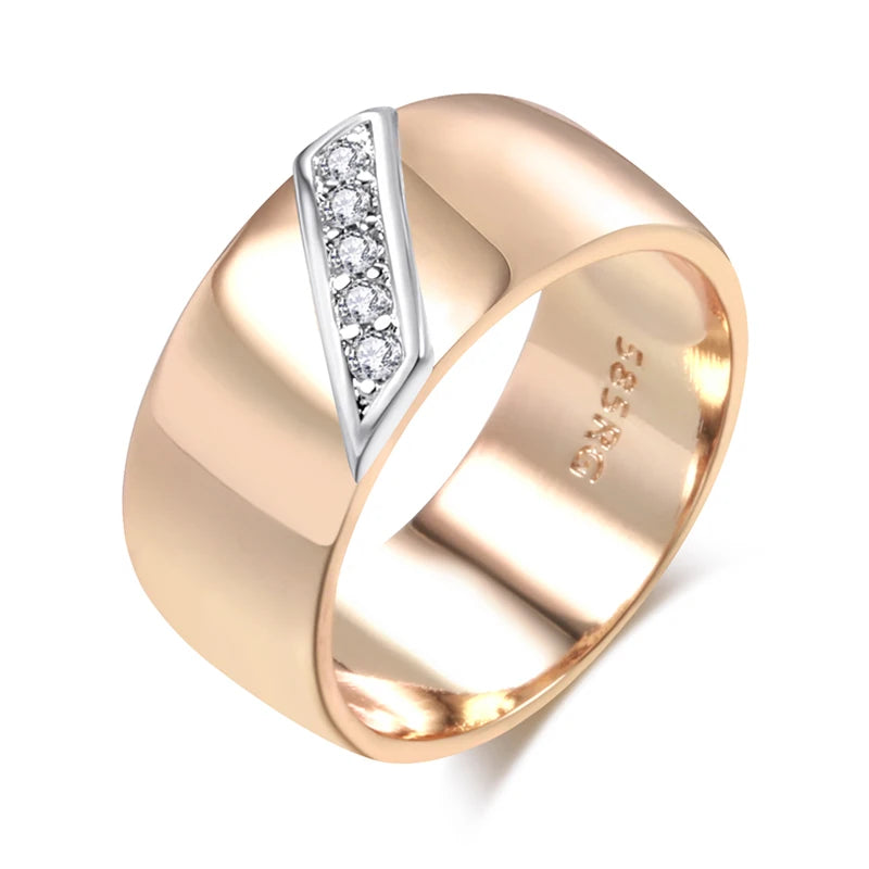 9mm Zircon Wedding Ring 585 Rose Gold