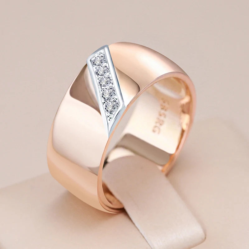 9mm Zircon Wedding Ring 585 Rose Gold