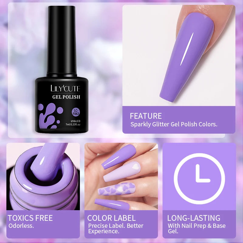 Free Gift - LILYCUTE 129 Colors Nail Gel Polish