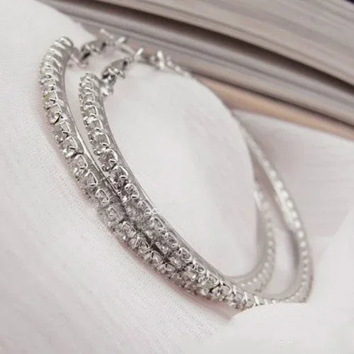 Free Gift-Luxury Crystal Hoop Earrings for Women