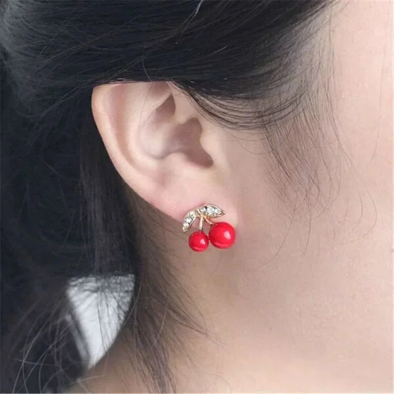 Free Gift-Cherry Red Fashion Earrings