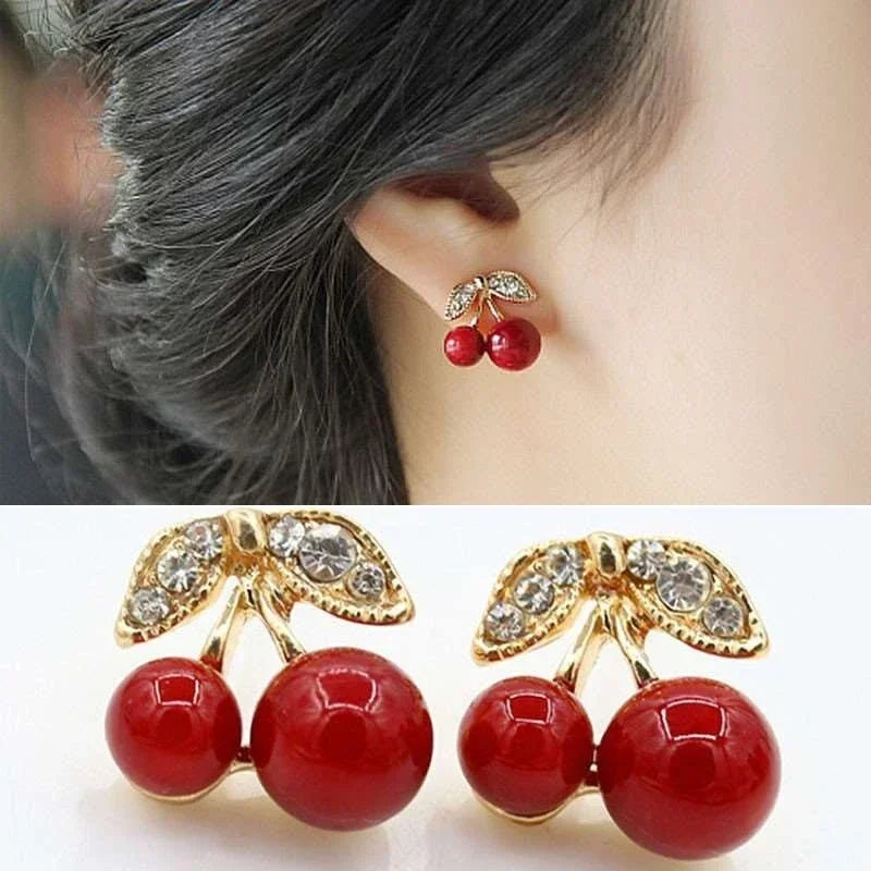 Free Gift-Cherry Red Fashion Earrings