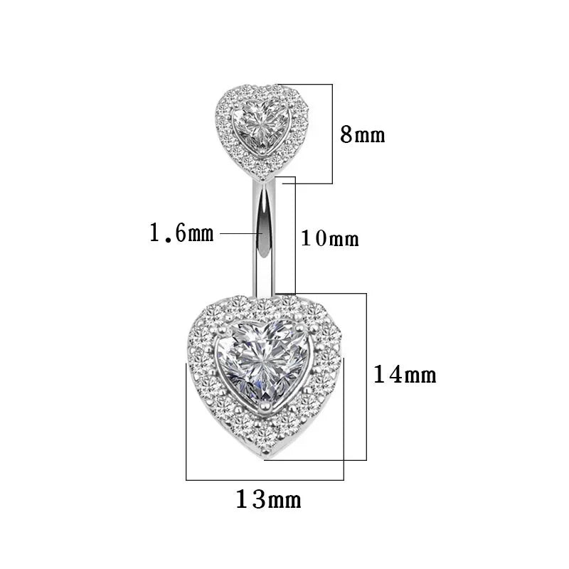 Free Gift-Heart-Shaped Stainless Steel Navel Ring