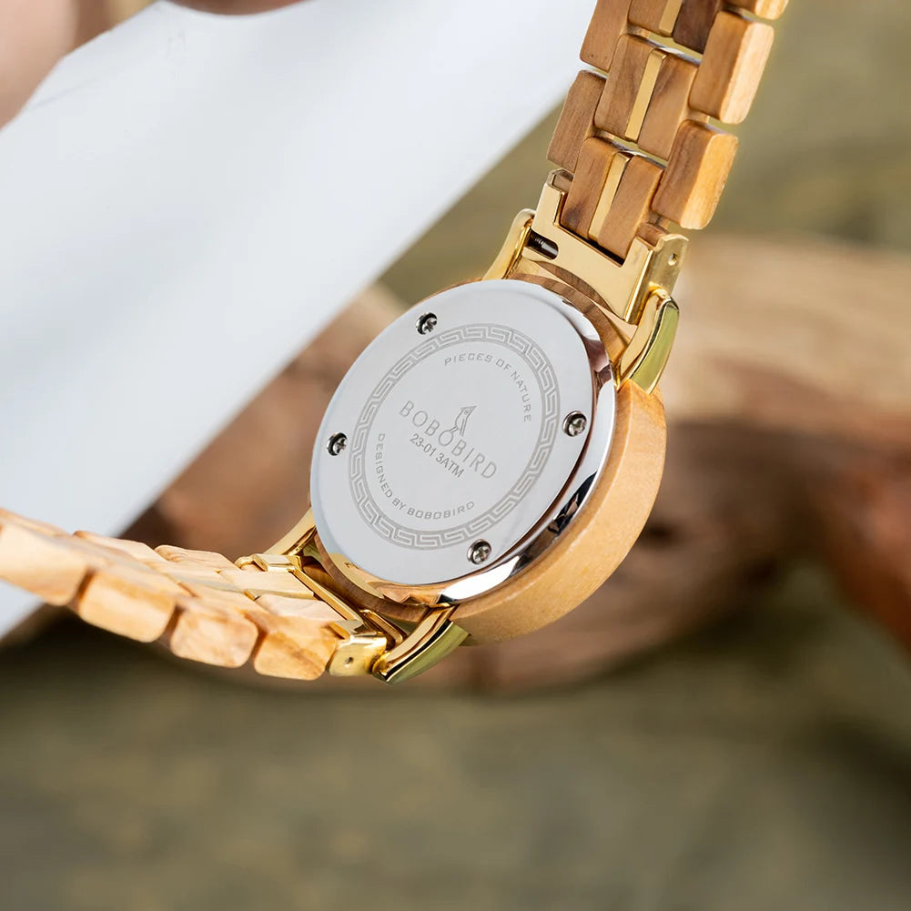 BOBO BIRD Ladies Casual Wooden Watch