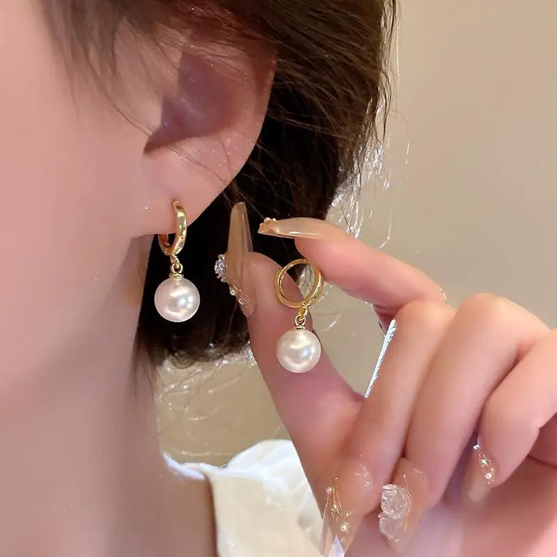 Vintage Baroque Pearl Clip Earrings