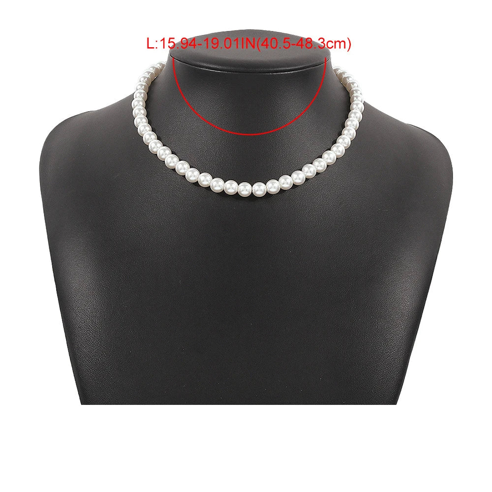 Elegant Big Pearl Choker Necklace